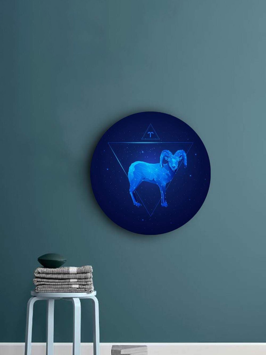 

THE ARTMENT Blue Beyond The Bluest Skies Zodiac Matte Finish Canvas Wall Art - Aries