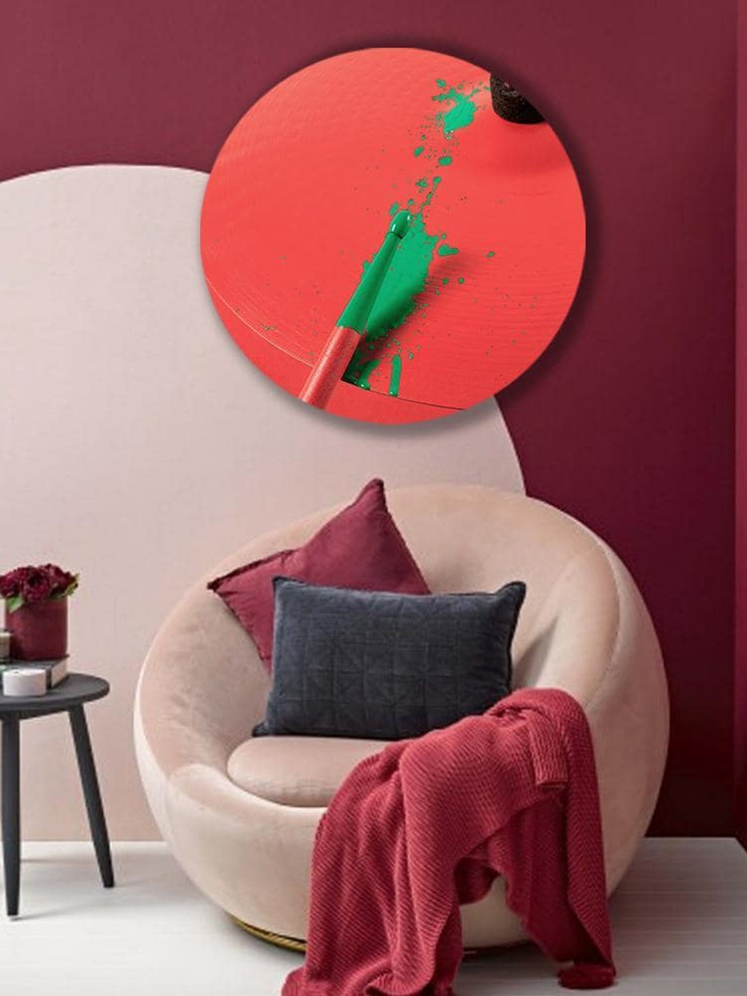 

THE ARTMENT Red Splattered Colors Canvas (Matte Finish)