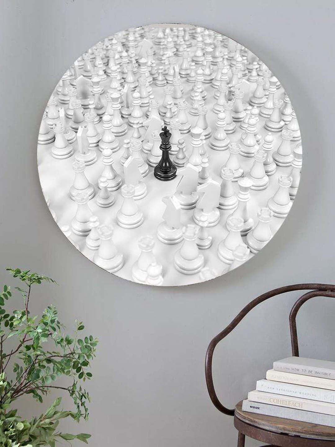 

THE ARTMENT White & Grey Stand Out & Alone Matte Finish Canvas Wall Art