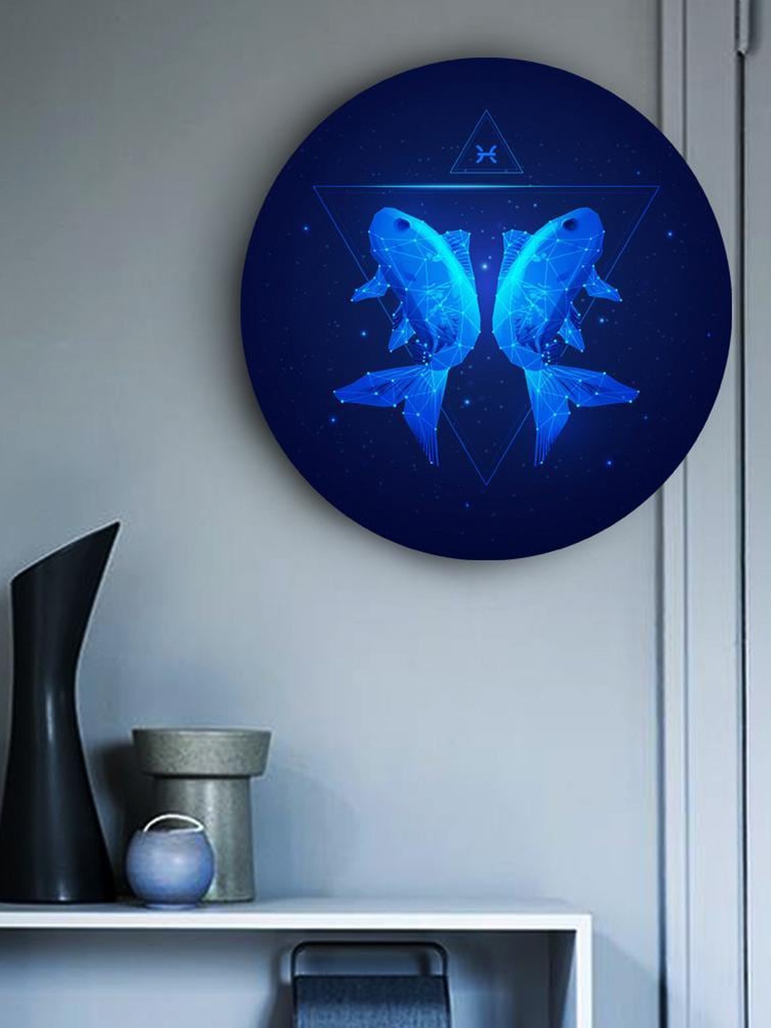 

THE ARTMENT Pisces Matte Finish Beyond the Bluest Skies Zodiac Canvas Wall Art, Multi