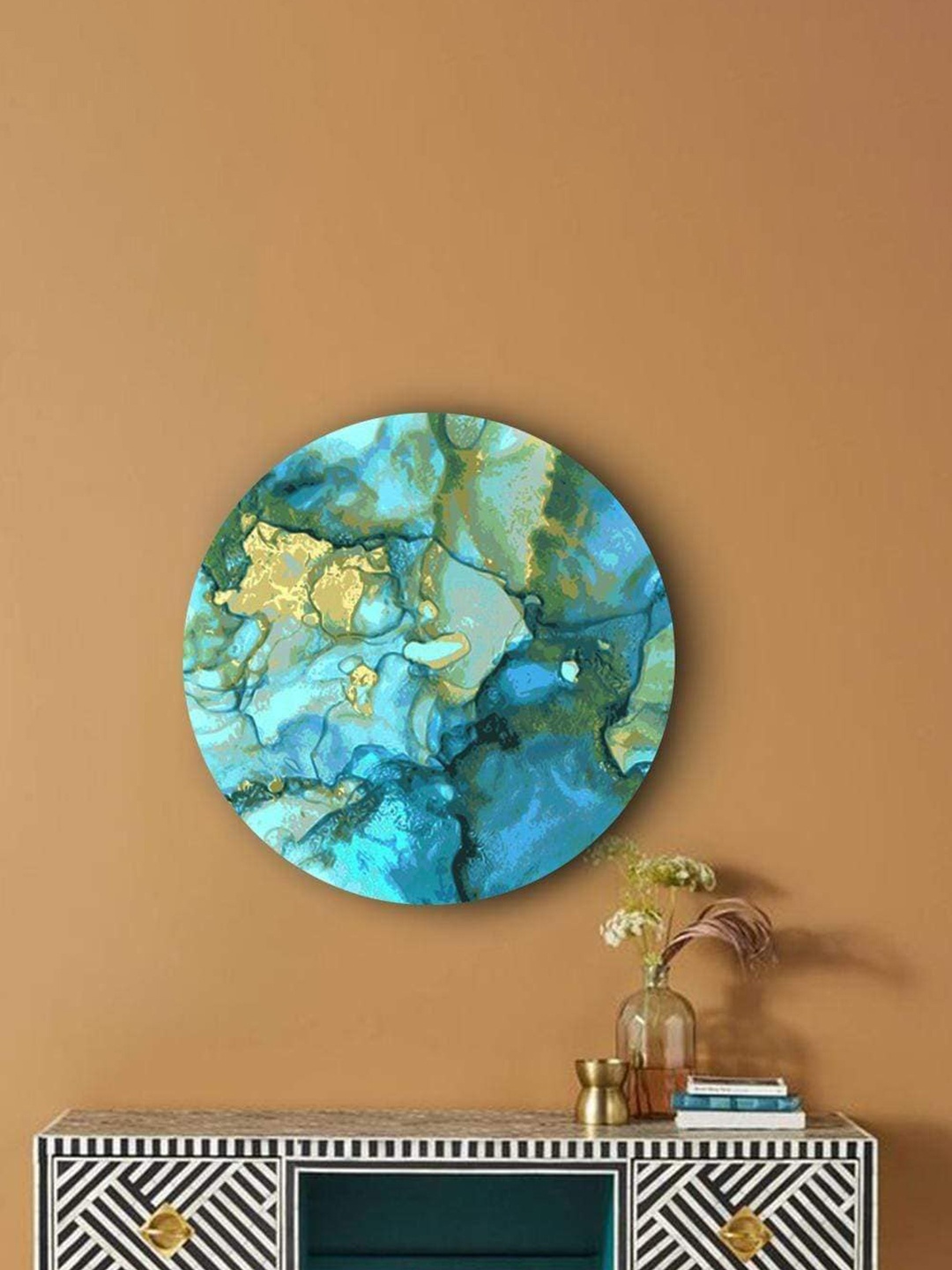 

THE ARTMENT Blue Enchanting Marble Matte Finish Canvas-Small
