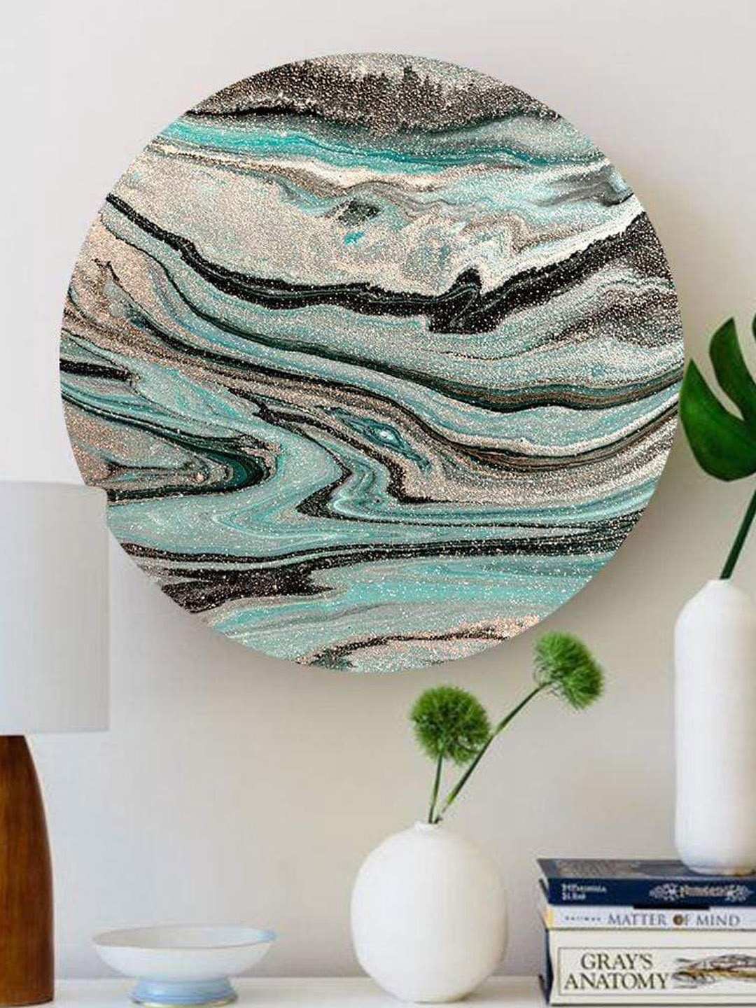 

THE ARTMENT Multicolored Dreamy Marbles Matte Finish Canvas-Small, Multi