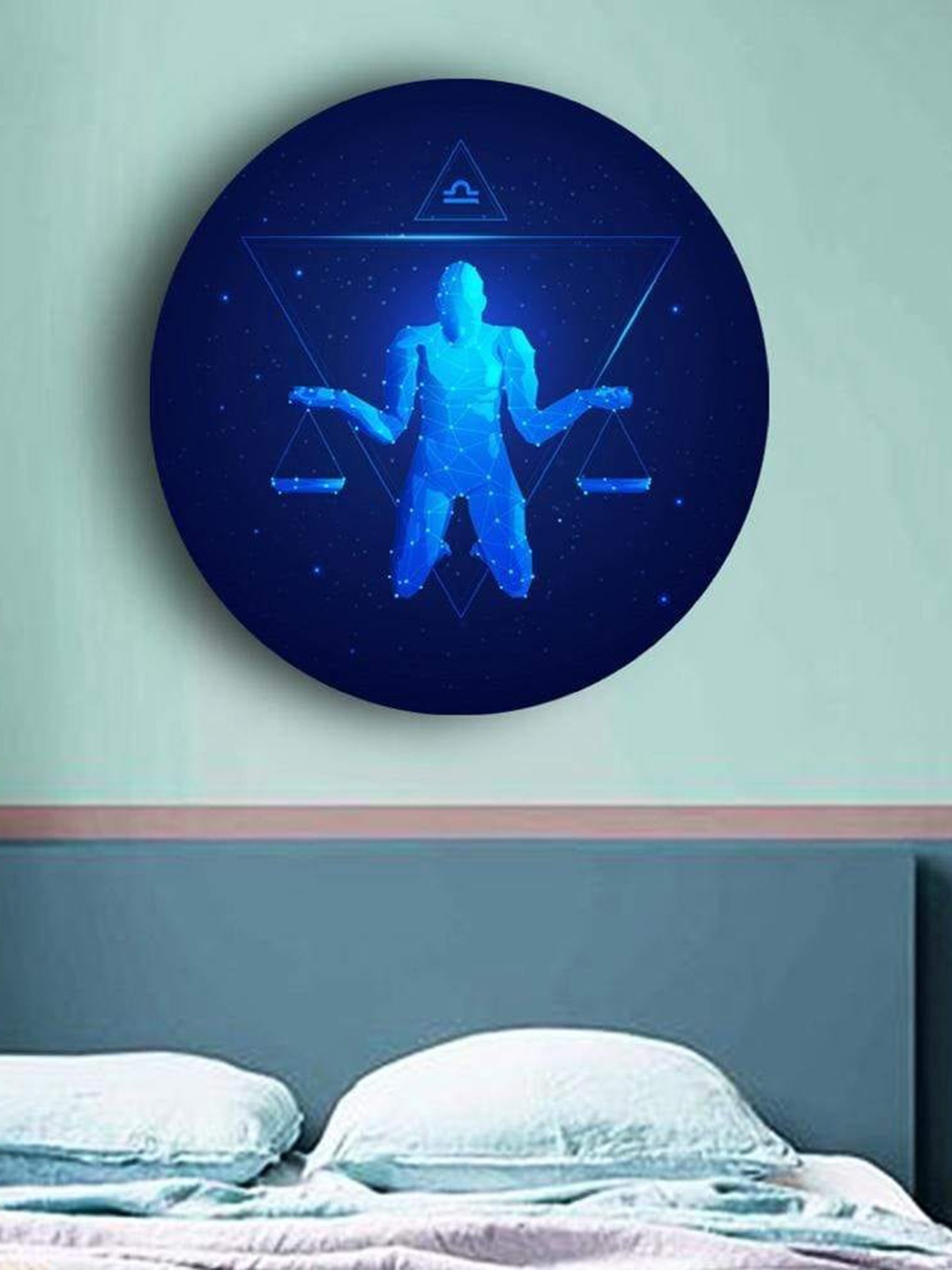 

THE ARTMENT Libra Matte Finish Beyond the Bluest Skies Zodiac Canvas Wall Art, Multi
