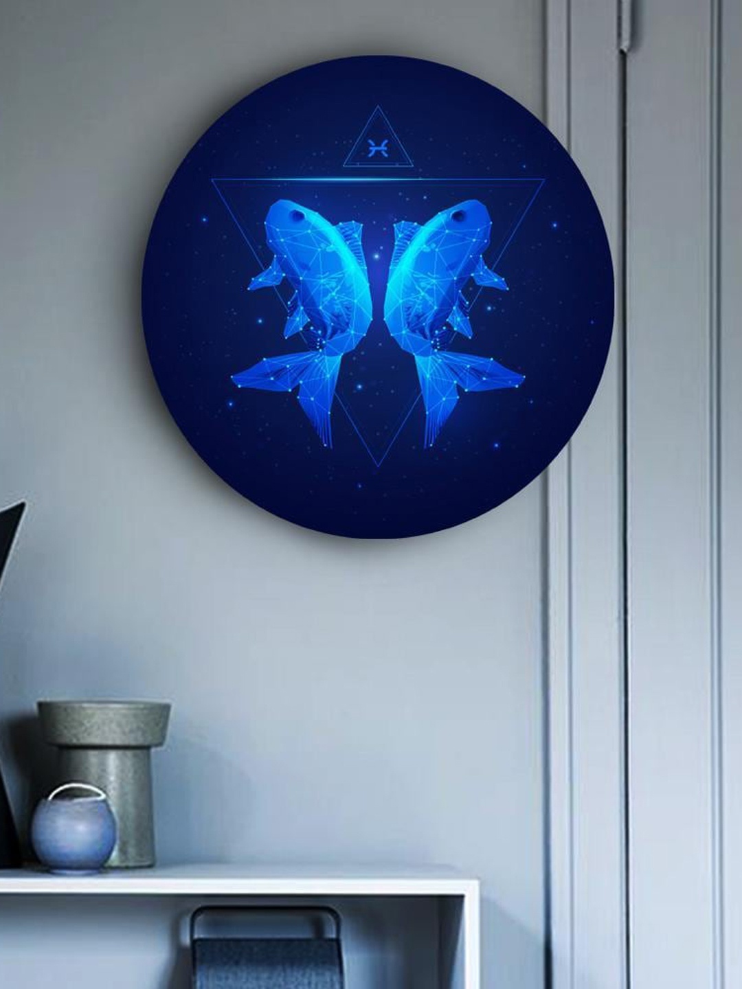 

THE ARTMENT Blue Beyond the Bluest Skies Zodiac Matte Finish Canvas Wall Art - Pisces