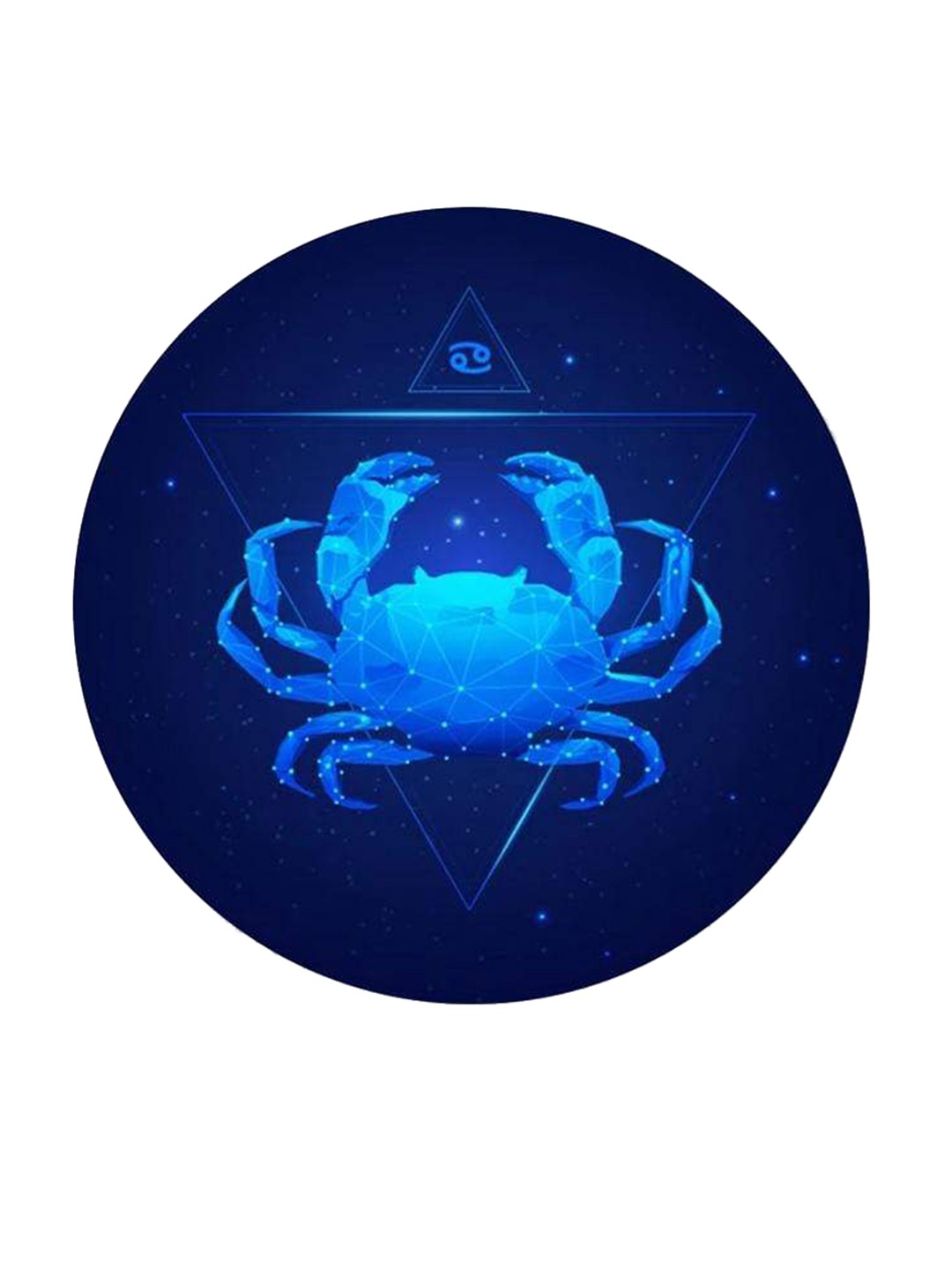 

THE ARTMENT Blue Beyond The Bluest Skies Zodiac Matte Finish Canvas Wall Art - Cancer