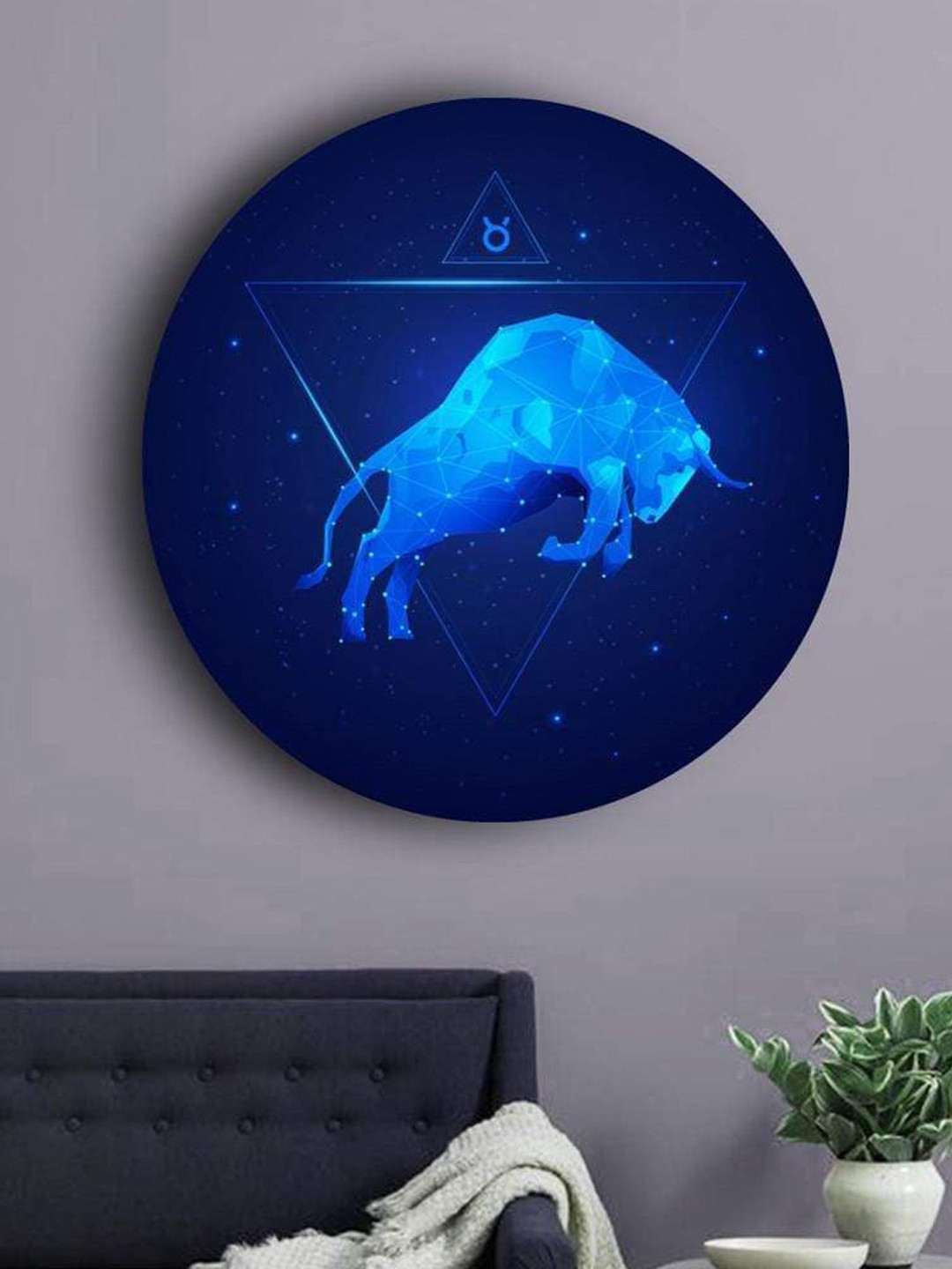 

THE ARTMENT Blue Beyond the Bluest Skies Taurus Zodiac Matte Finish Canvas- Small