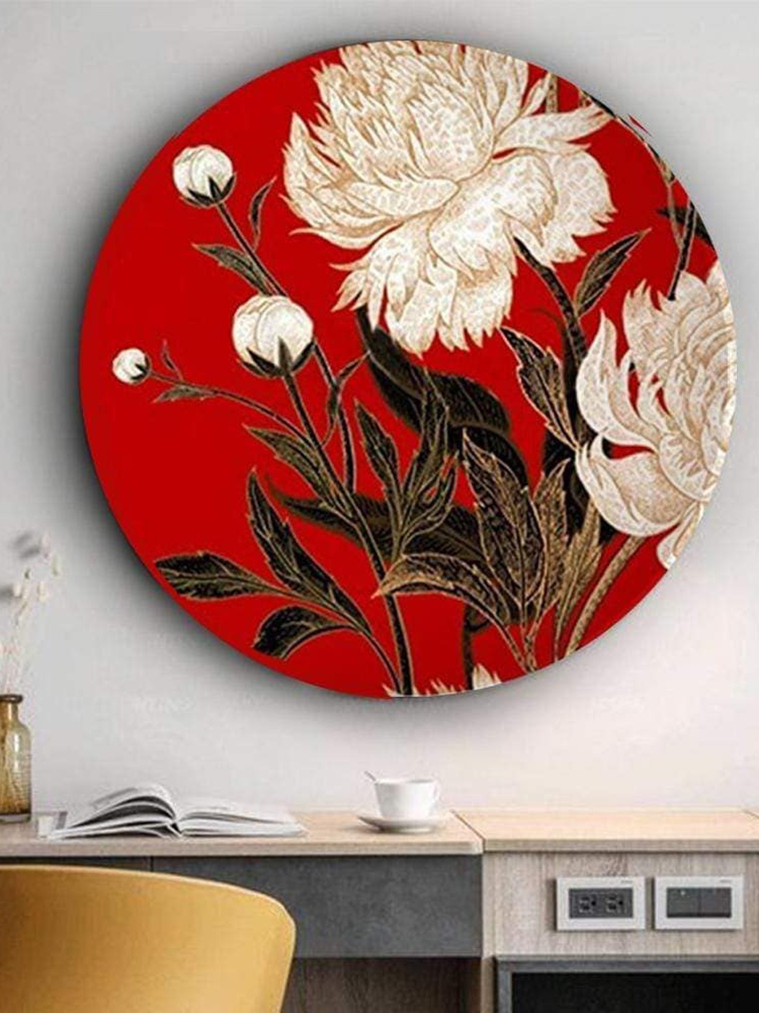 

THE ARTMENT Red Vibrant Meenakari Matte Finish Wall Art