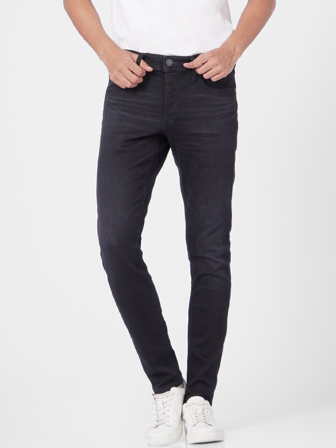 

Jack & Jones Men Navy Blue Low-Rise Cotton Jeans