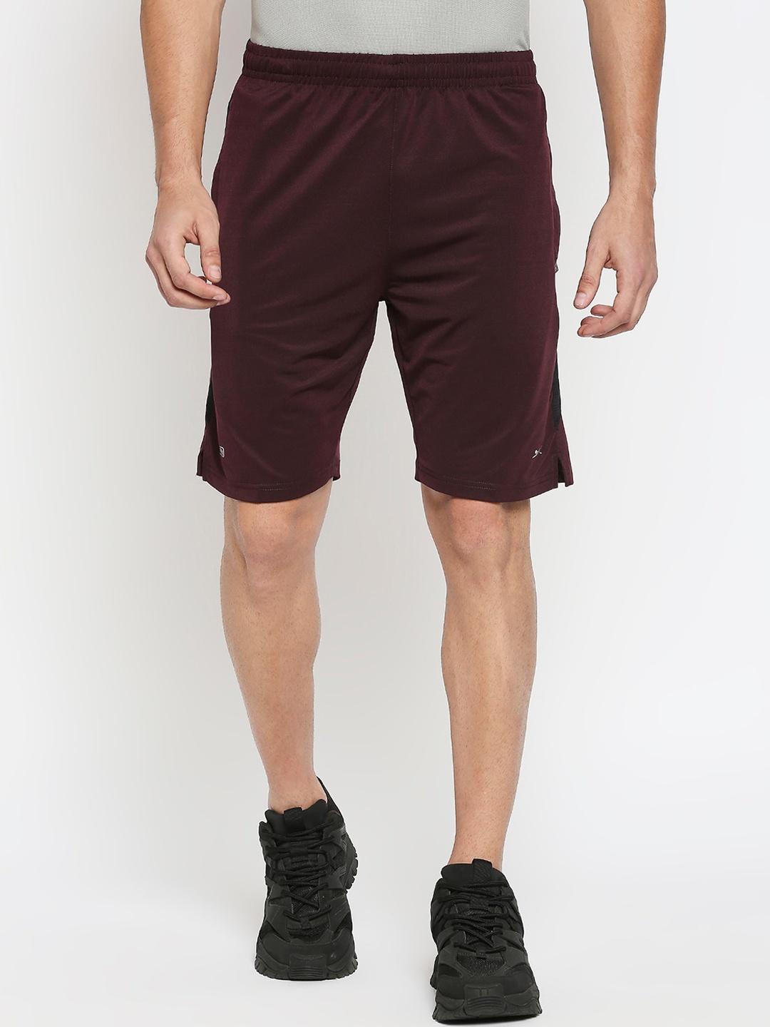 

Black Panther Men Burgundy Slim Fit Sports Shorts