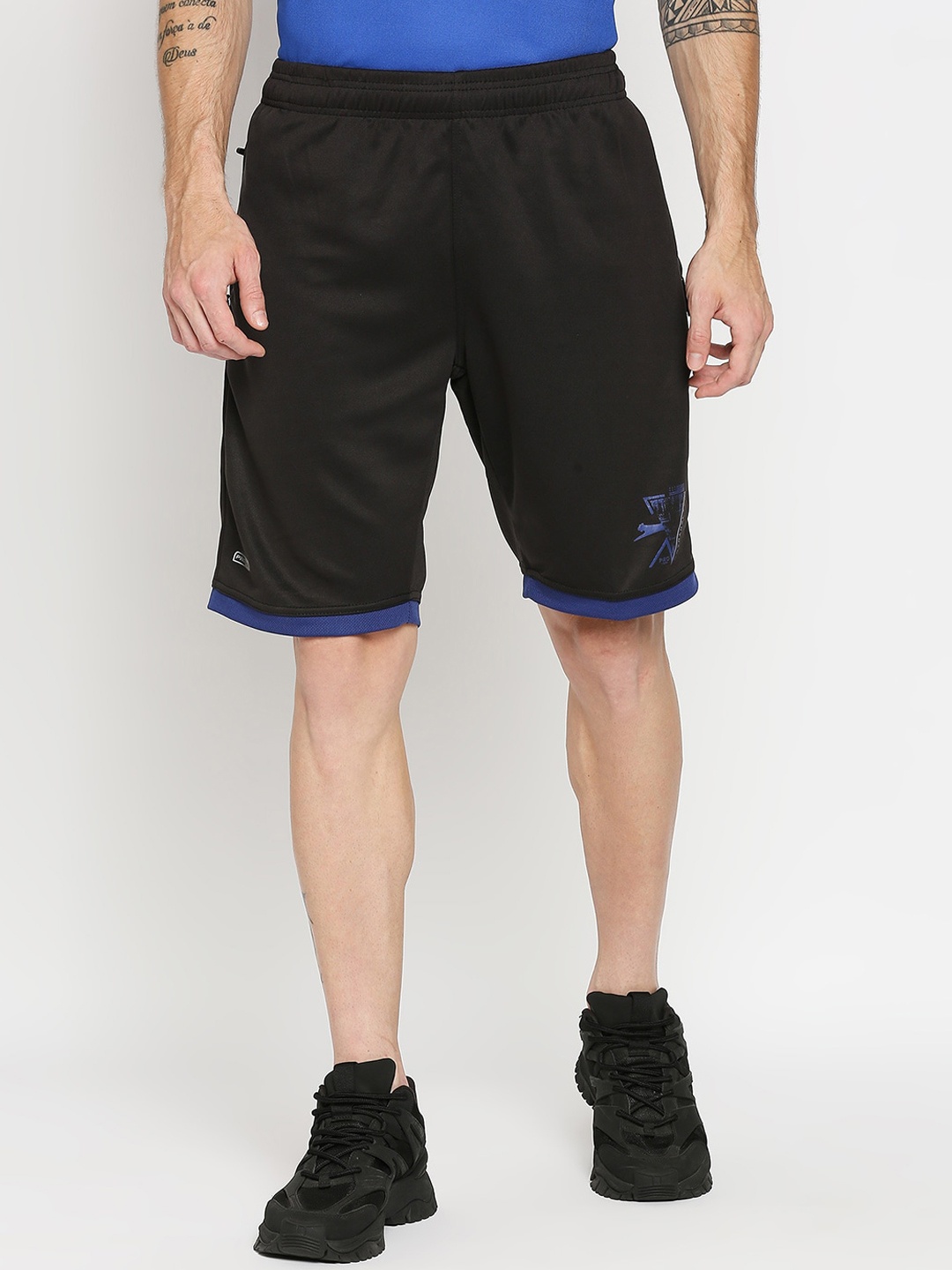 

Black Panther Men Black Slim Fit Sports Shorts