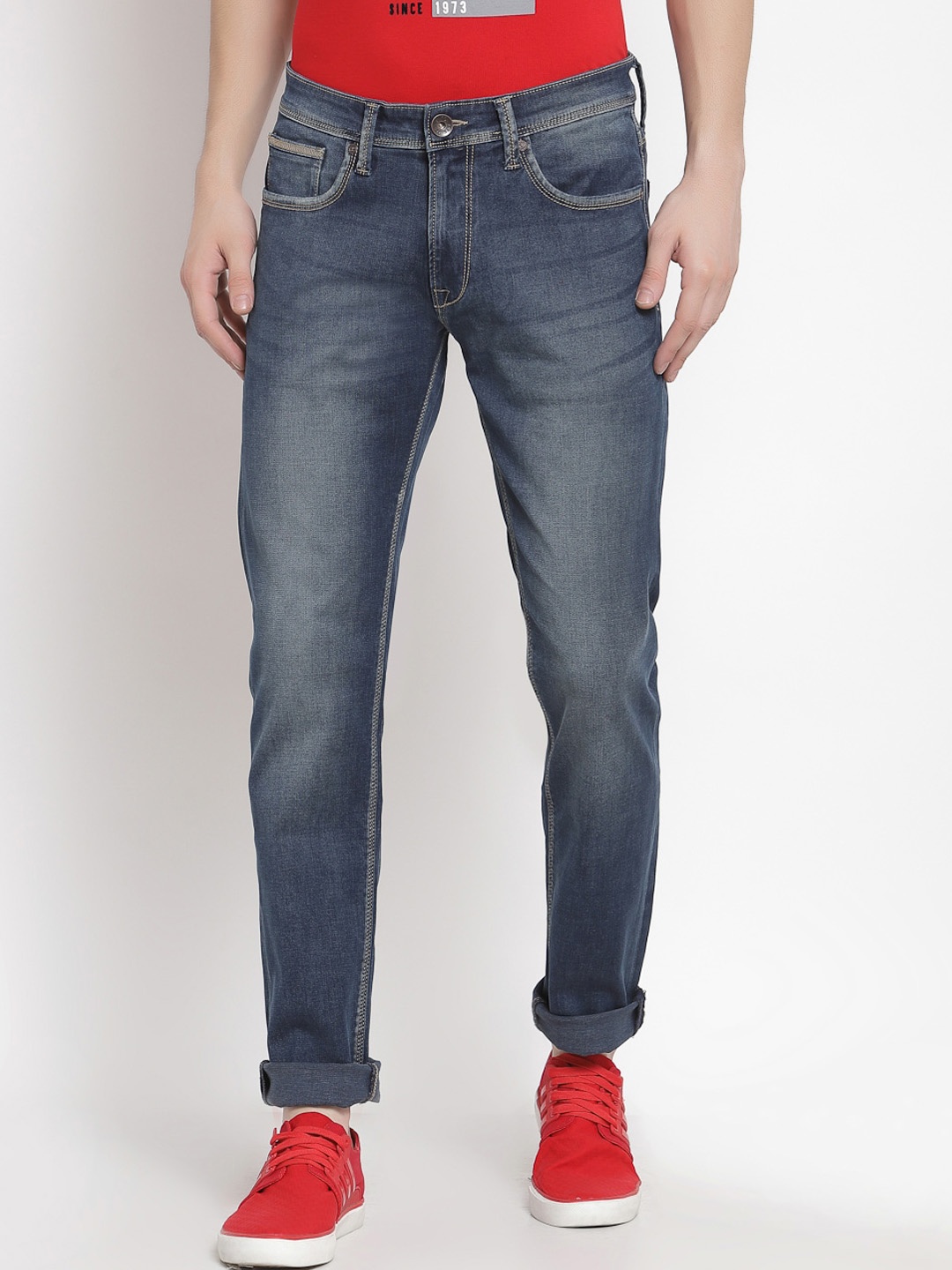 

Pepe Jeans Men Blue Low-Rise Heavy Fade Jeans