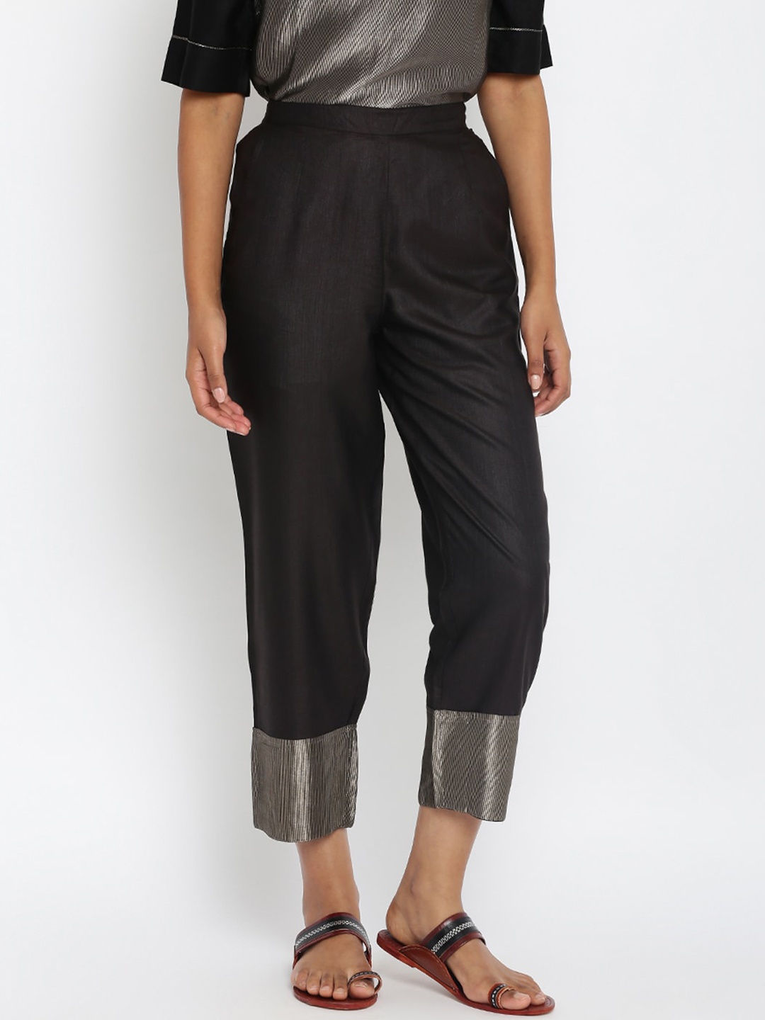 

Fabindia Women Black Trousers