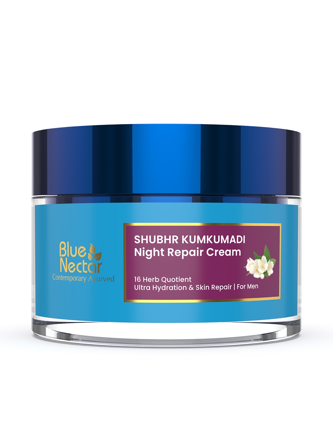 

Blue Nectar Men Kumkumadi Brightening Night Repair Cream For Ultra Hydration - 50g