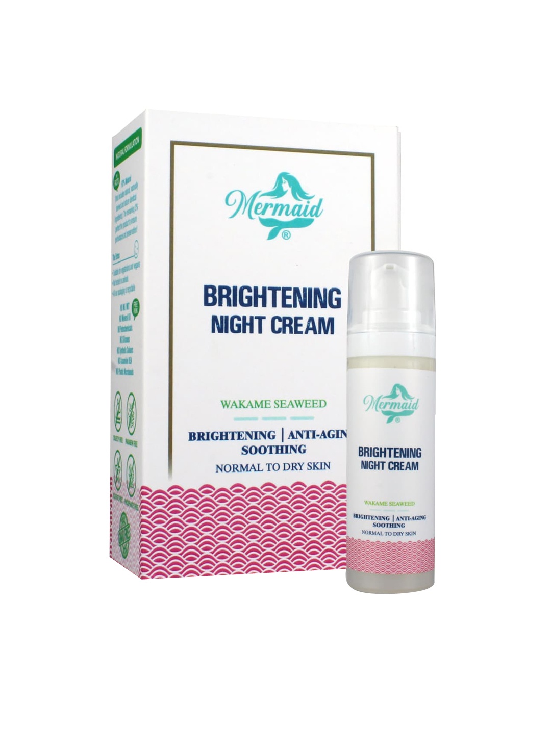

Mermaid Unisex Brightening Night Cream 30g, Pink