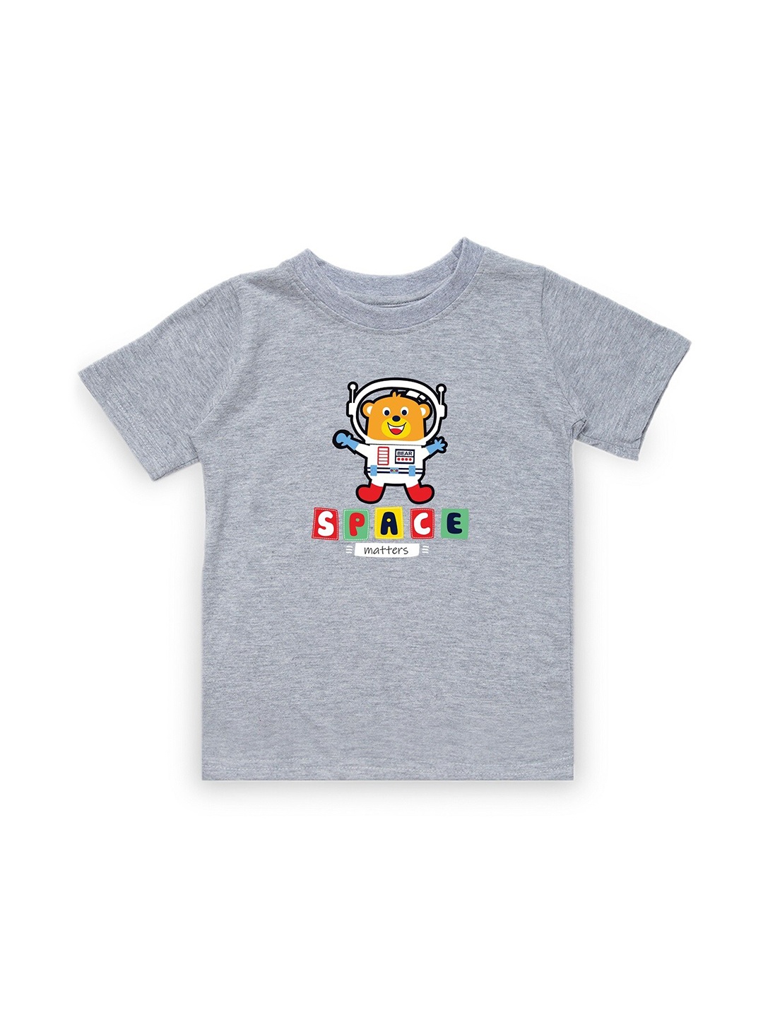 

KAVEE Infant Boys Grey Printed Biowashed T-shirt