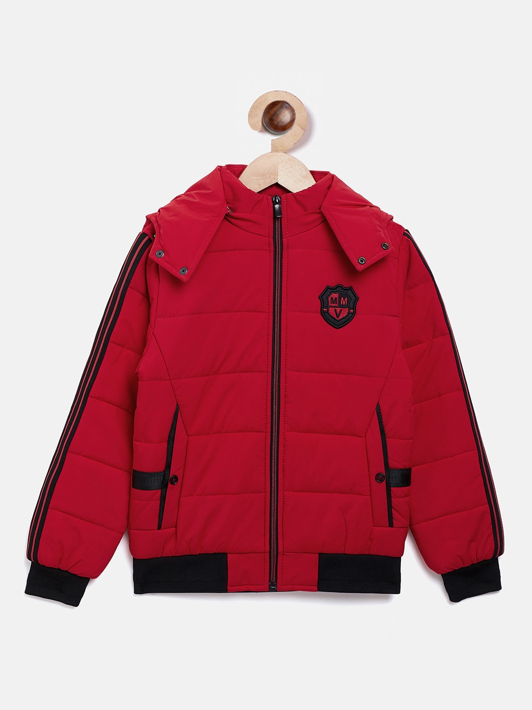 

Crimsoune Club Boys Red Detachable Hooded Padded Jacket