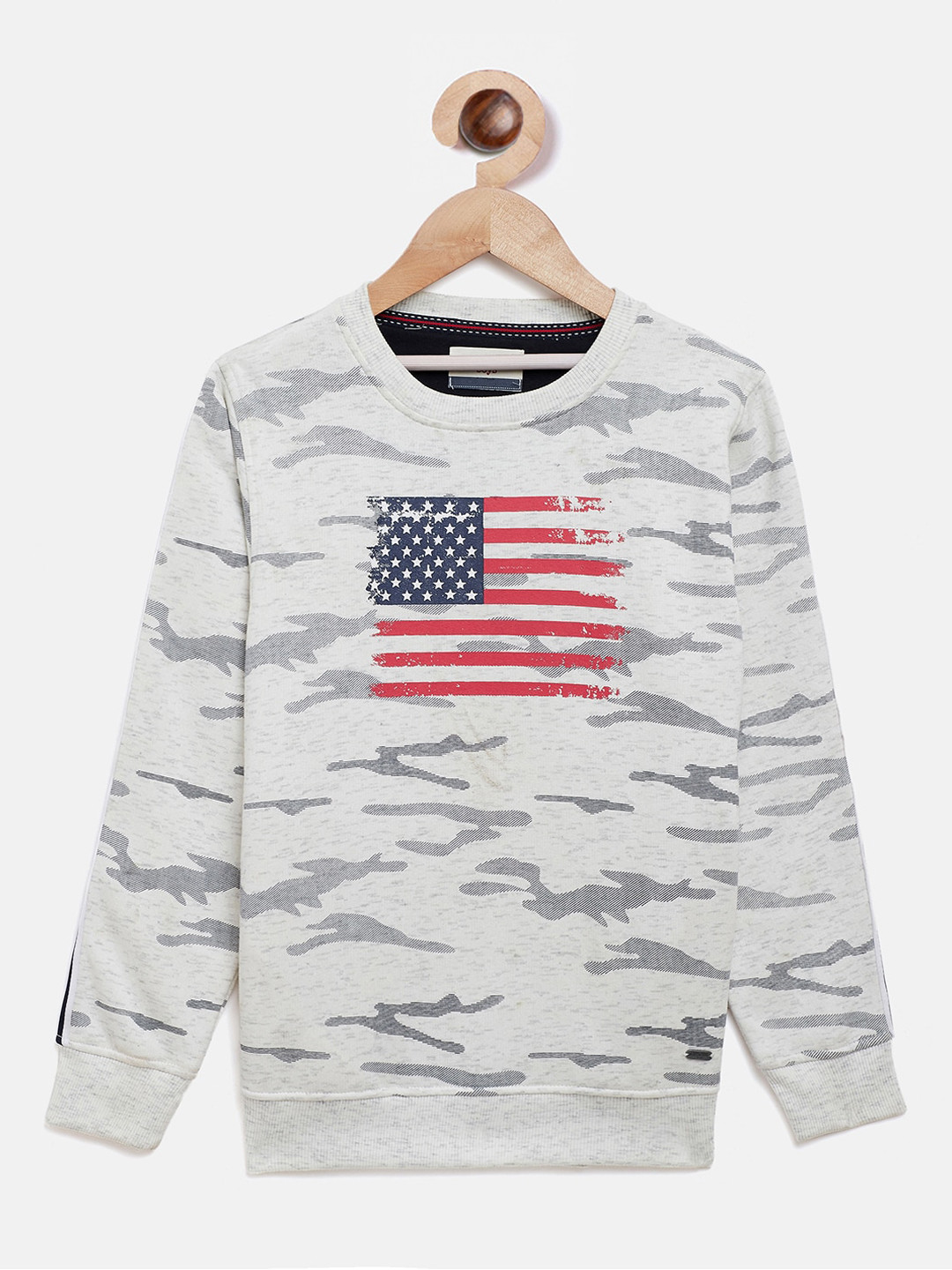 

Crimsoune Club Boys Off White Printed Sweatshirt