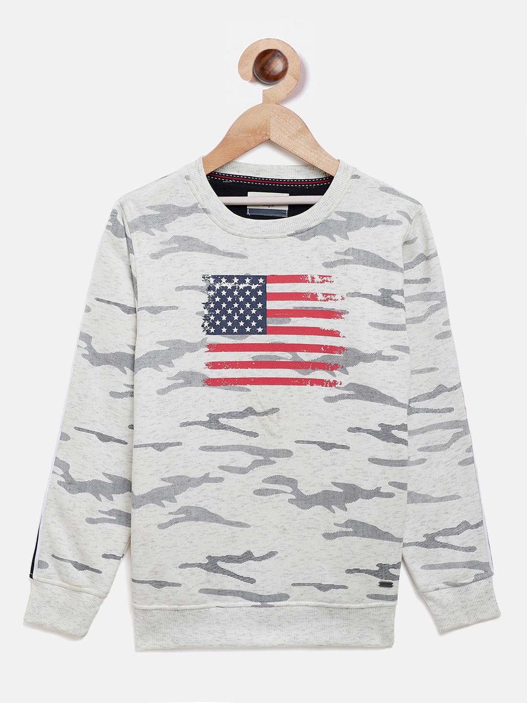 

Crimsoune Club Boys Off White Printed Sweatshirt