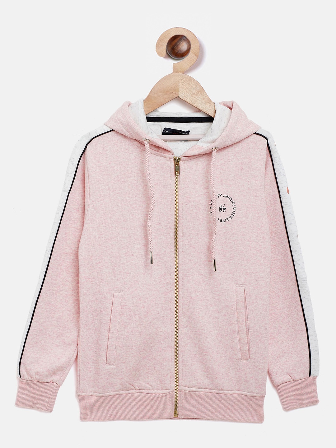 

Crimsoune Club Girls Pink Hooded Sweatshirt