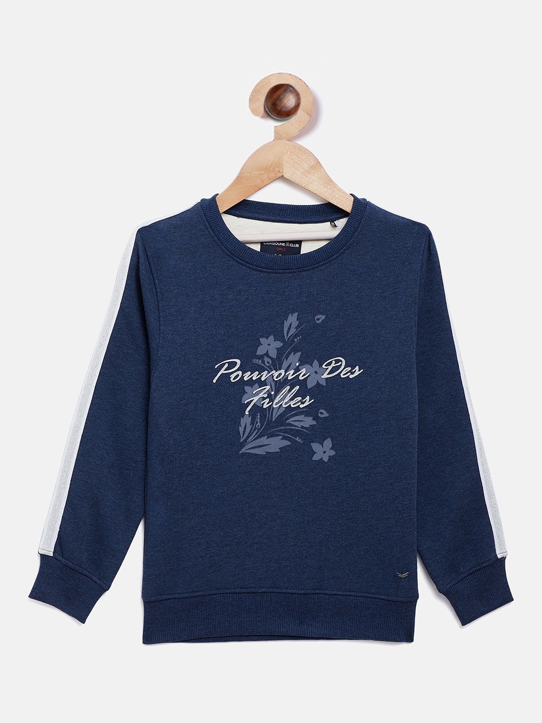 

Crimsoune Club Girls Blue Printed Sweatshirt