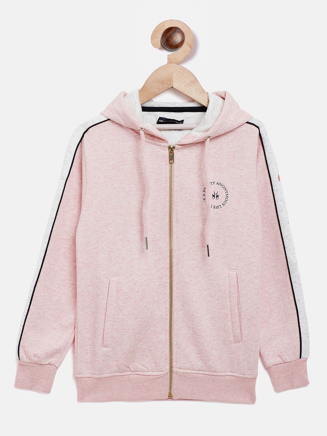 

Crimsoune Club Girls Pink Hooded Sweatshirt