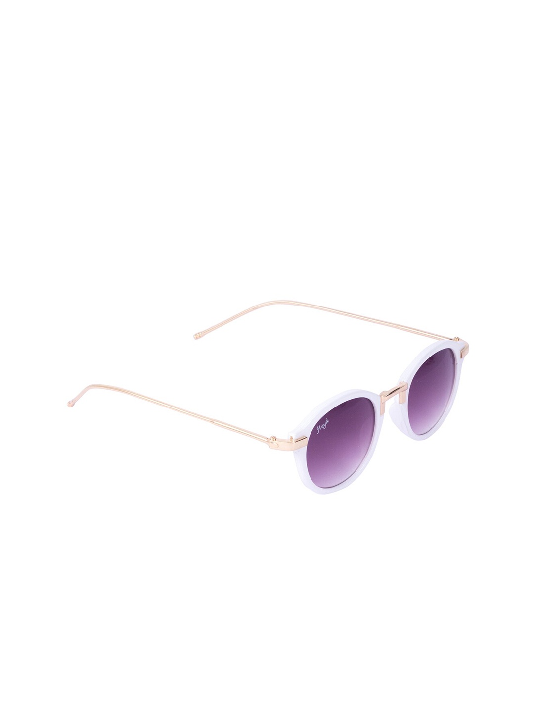 

Floyd Unisex Purple Lens & White Oval Sunglasses with UV Protected Lens 8827