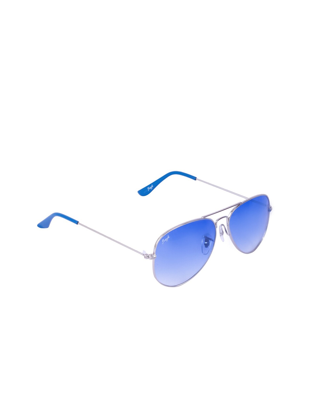 

Floyd Unisex Blue Lens & Steel-Toned Aviator Sunglasses with UV Protected Lens Mo_Sil, Silver