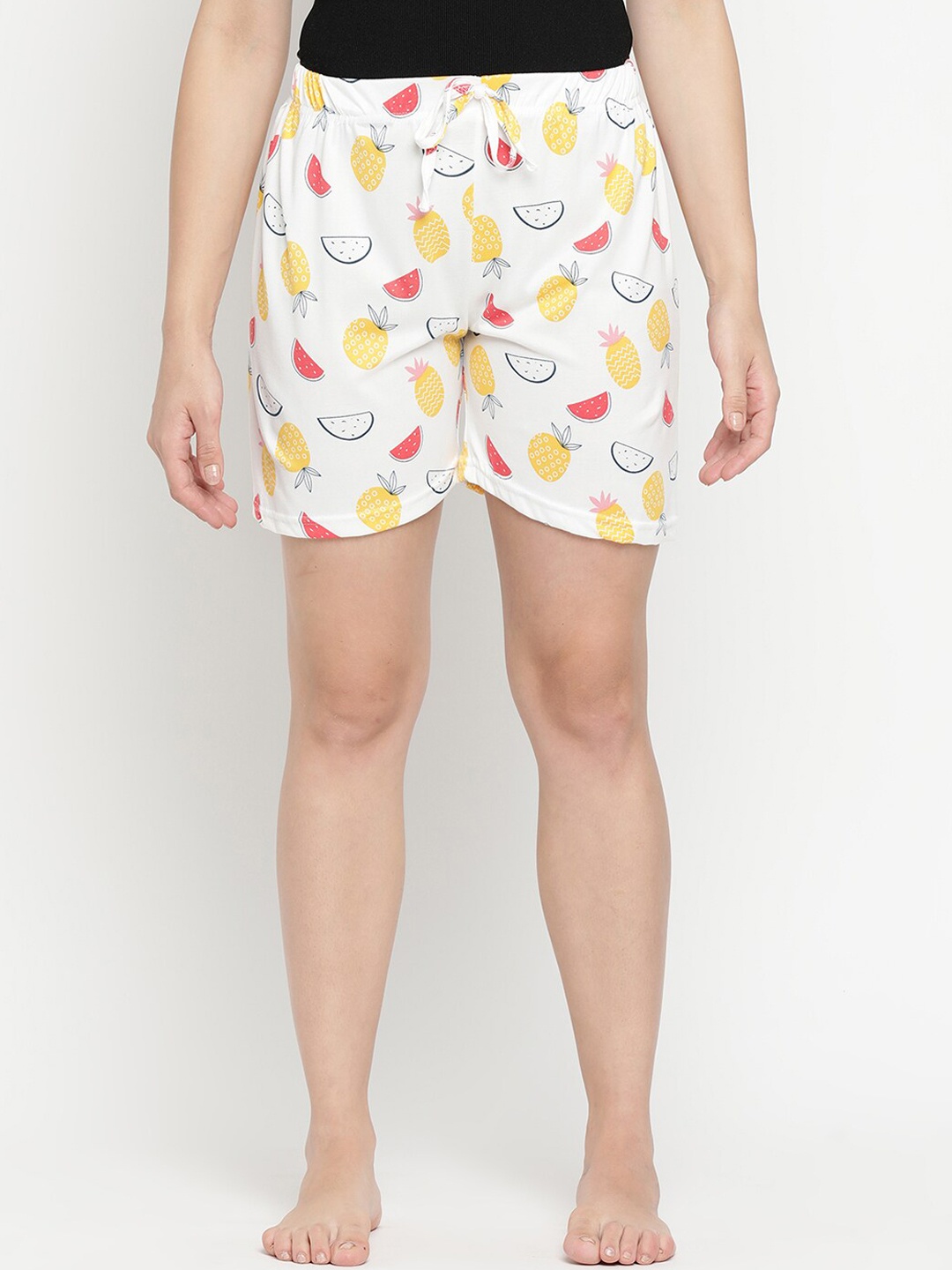 

V2 Value & Variety Women Mustard Conversational Printed Hotpants