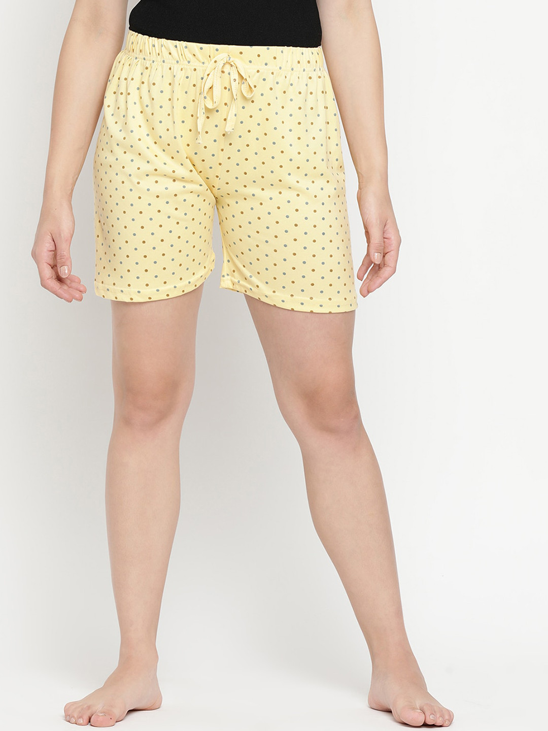 

V2 Value & Variety Women Mustard Printed Regular Shorts