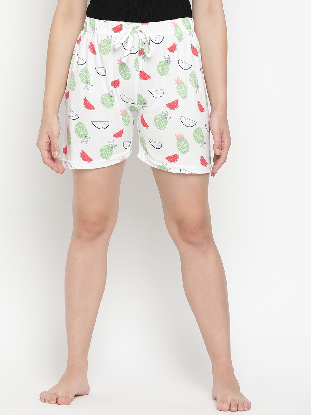 

V2 Value & Variety Women Green Printed Hot Pant Shorts
