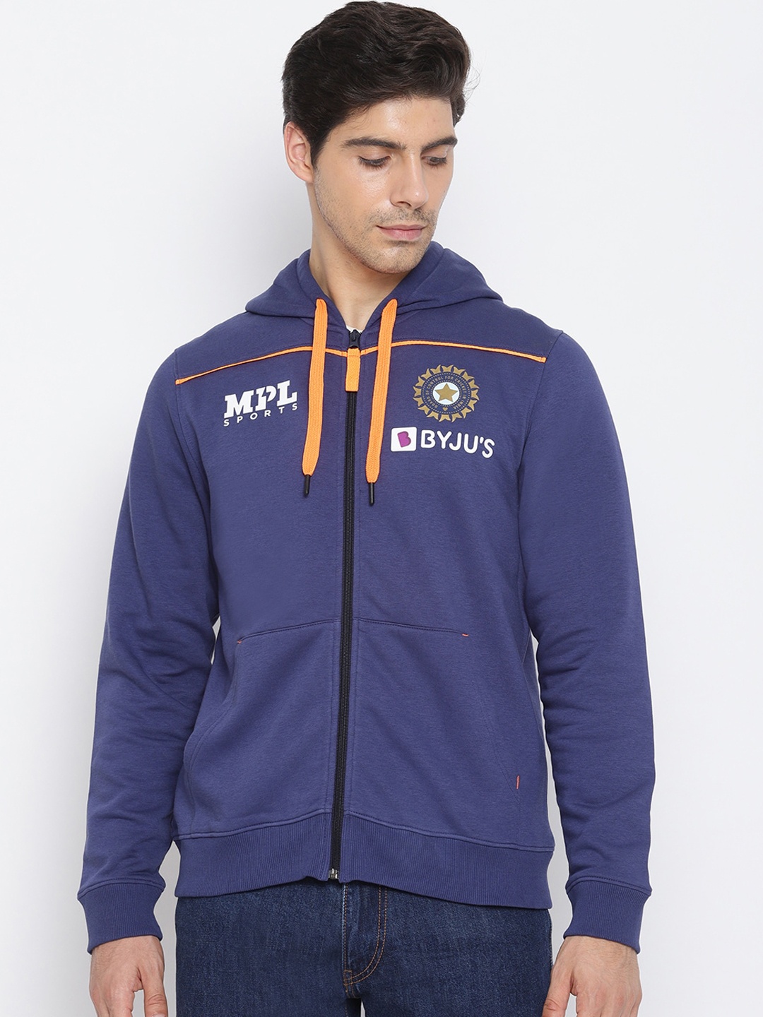 

MPL Sports Men Blue Official Team India Fan Hoodie- Player Color