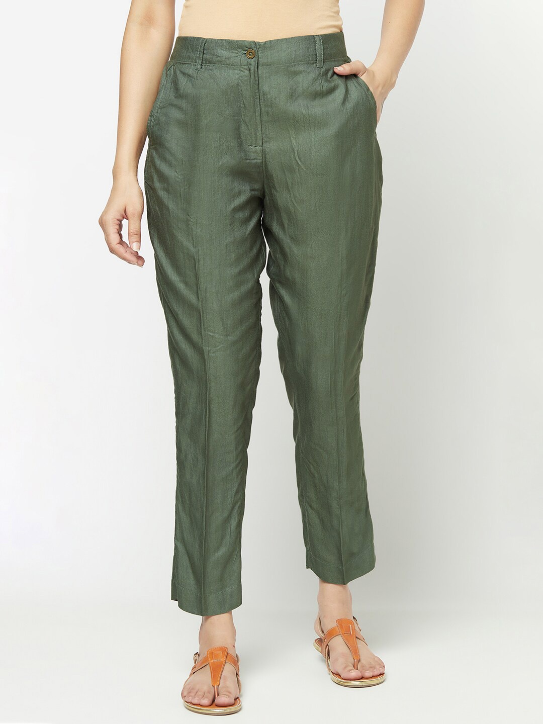 

Fabindia Women Green Palazzos