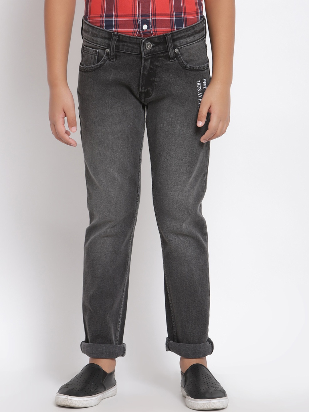 

Pepe Jeans Boys Heavy Fade Stretchable Jeans, Black