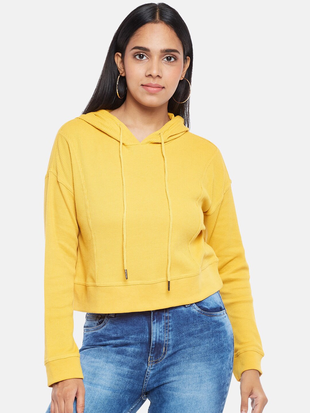 

People Women Mustard Yellow Sweatshirt