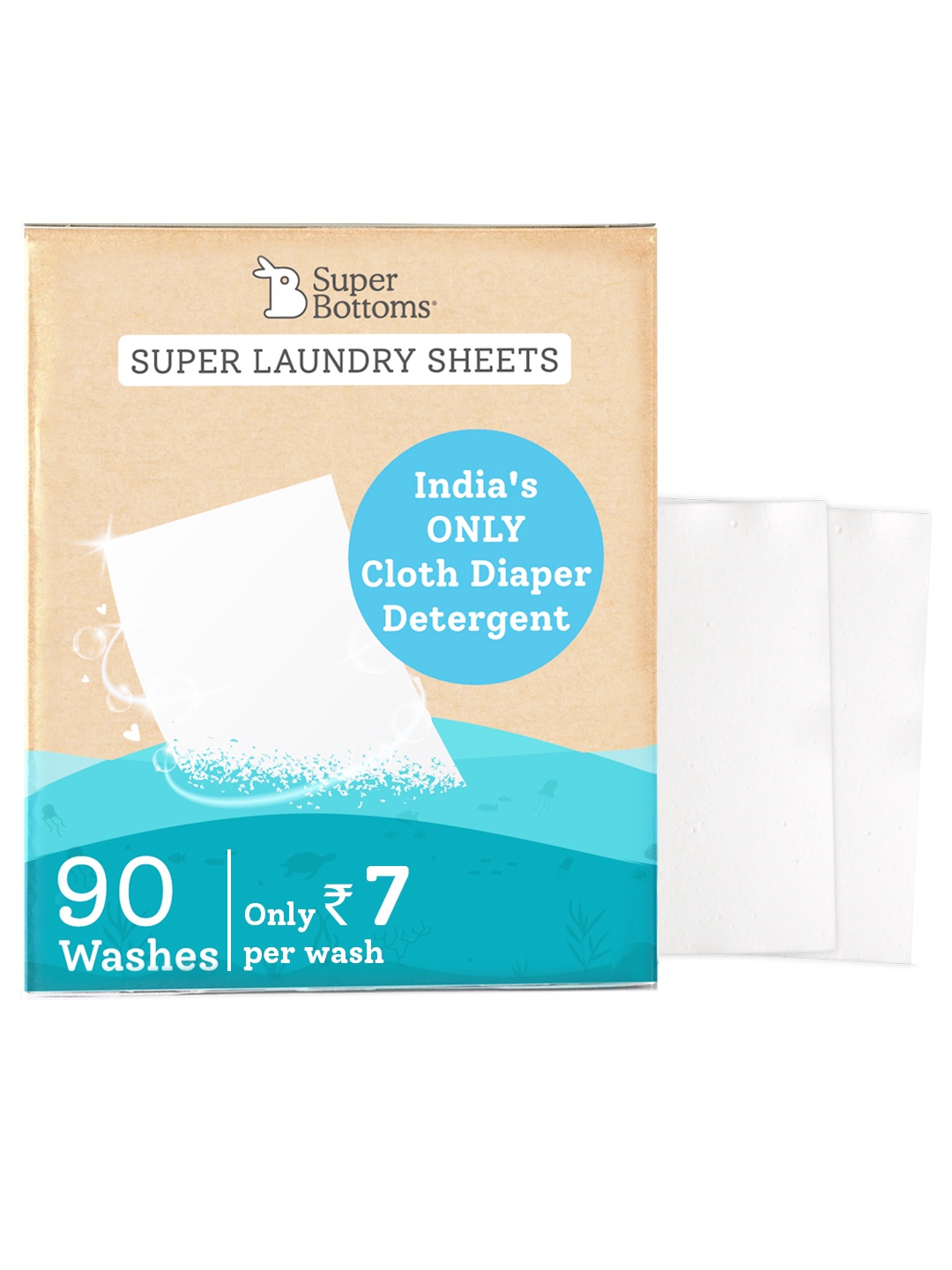 

SuperBottoms Kids Set Of 90 White Sustainable Super LaunSustainable Dry Sheets