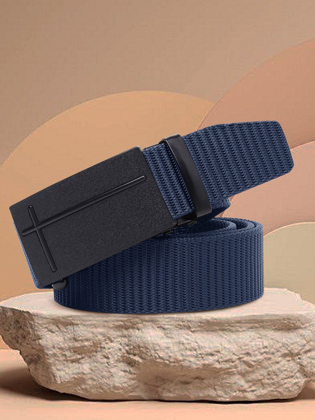 

Kastner Men Blue Textured Canvas Belt