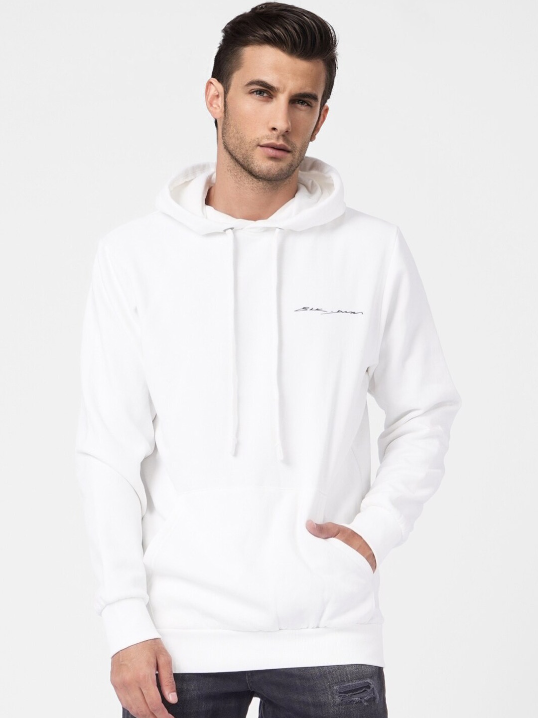 

Jack & Jones Men White Hooded Sweatshirt