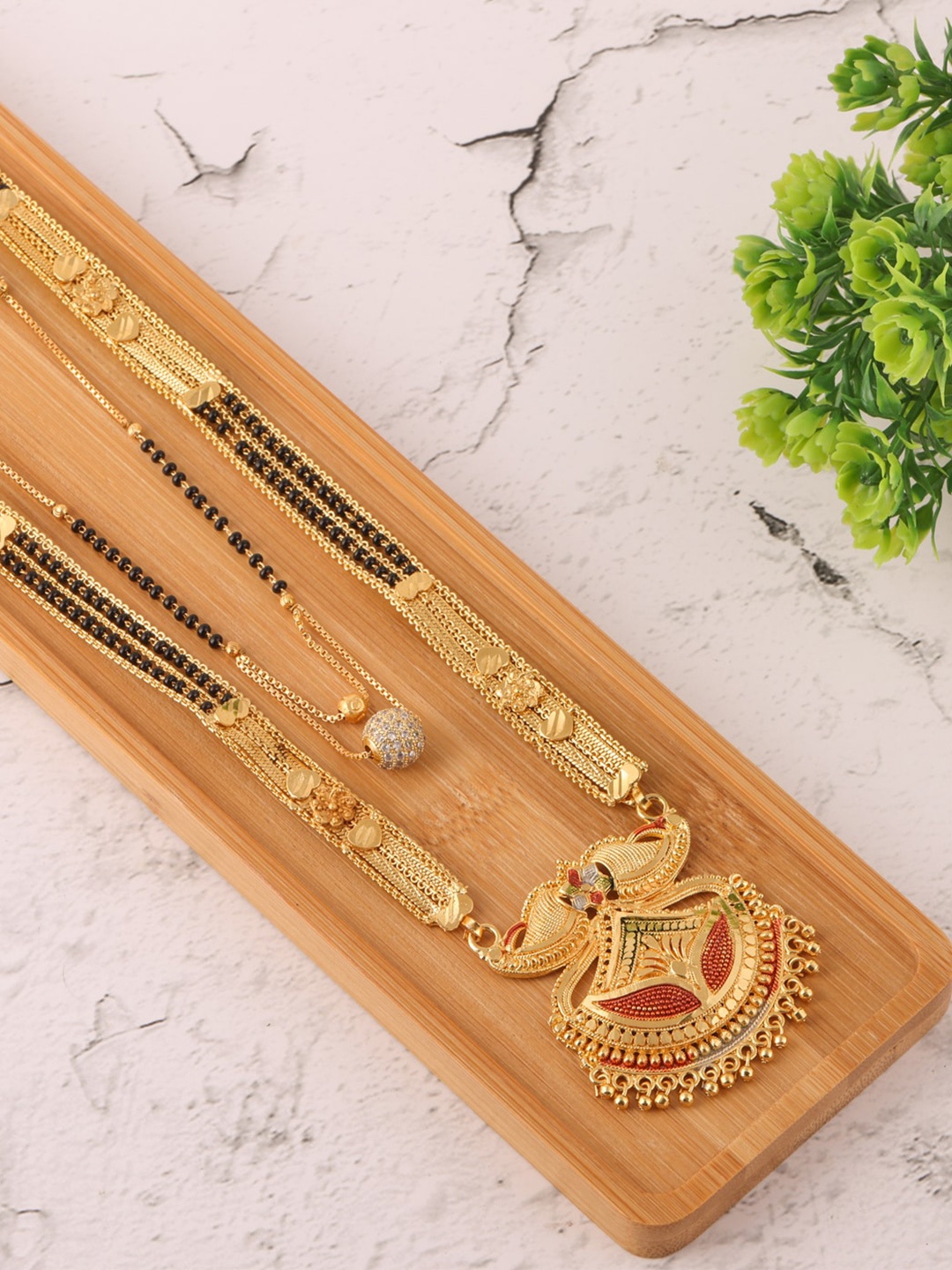 

Brandsoon Women Gold Plated Beaded Mangalsutra, Multi