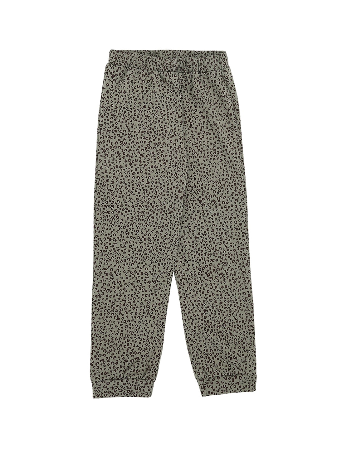 

RAINE AND JAINE Girls Khaki Animal Printed Track Pants