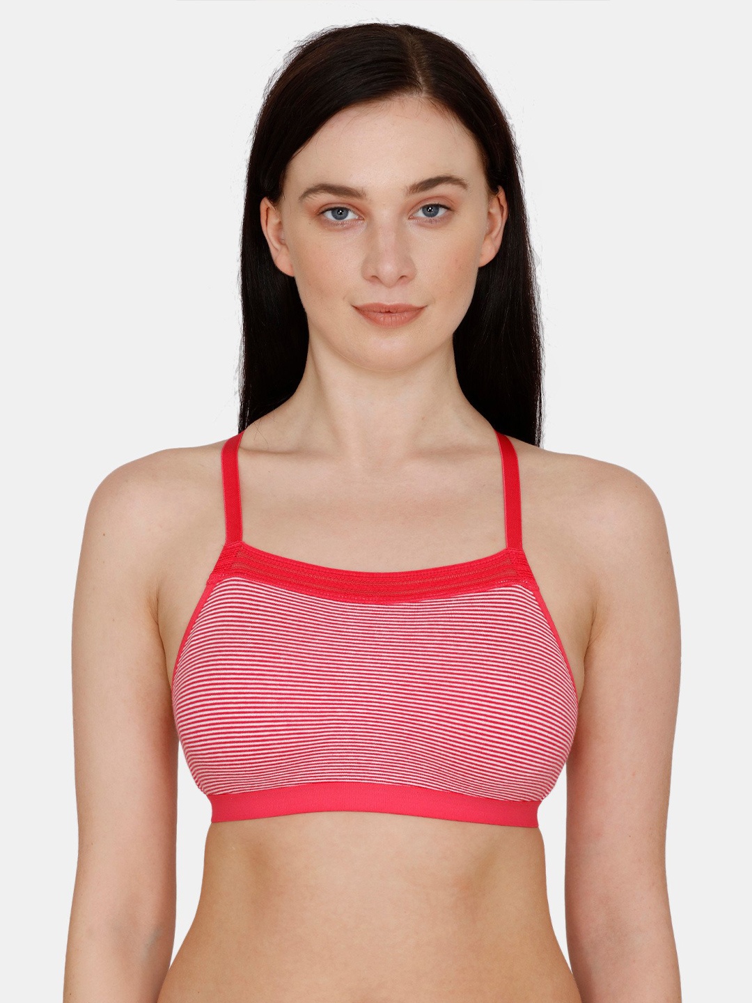 

Zivame Pink & White Camisole Bra