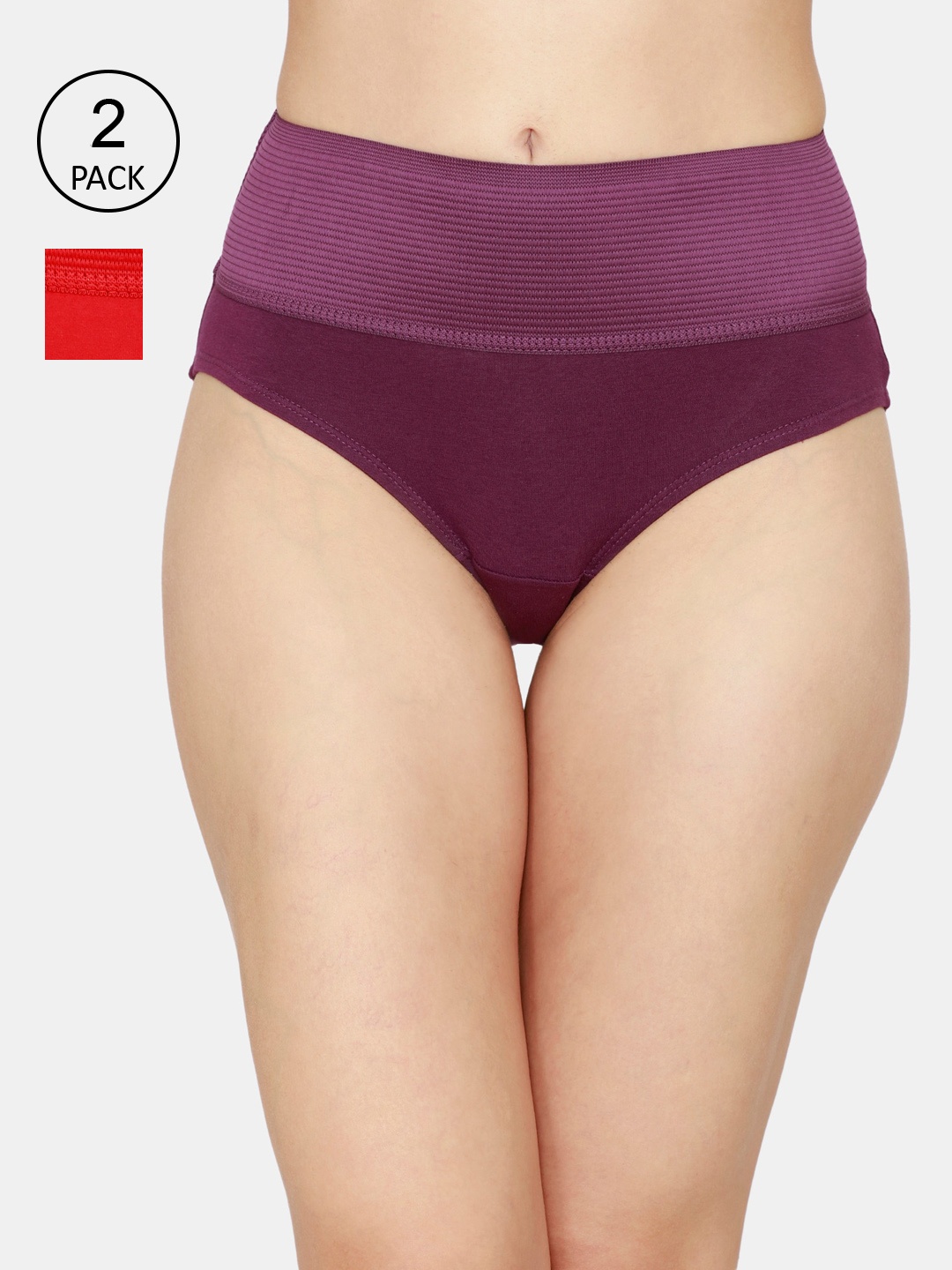 

Zivame Woman Pack of 2 Briefs-ZI2635COREJPMUL, Multi