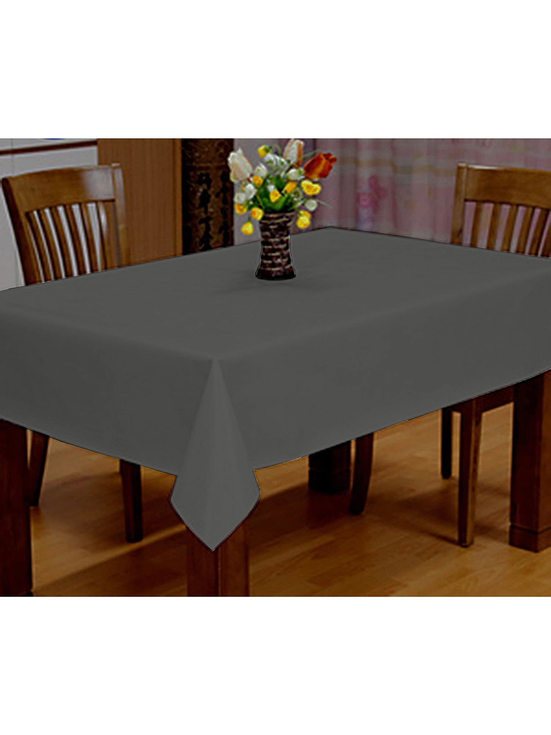 

Lushomes Grey Cotton Dining Table Cloth