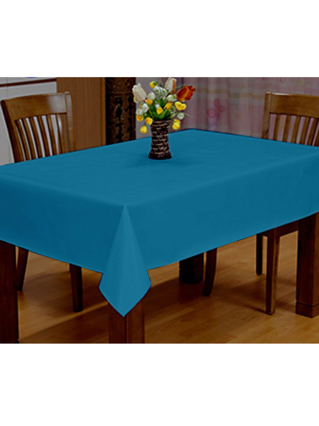 

Lushomes Teal Solid Cotton Dining Table Cloth 40" x 40"