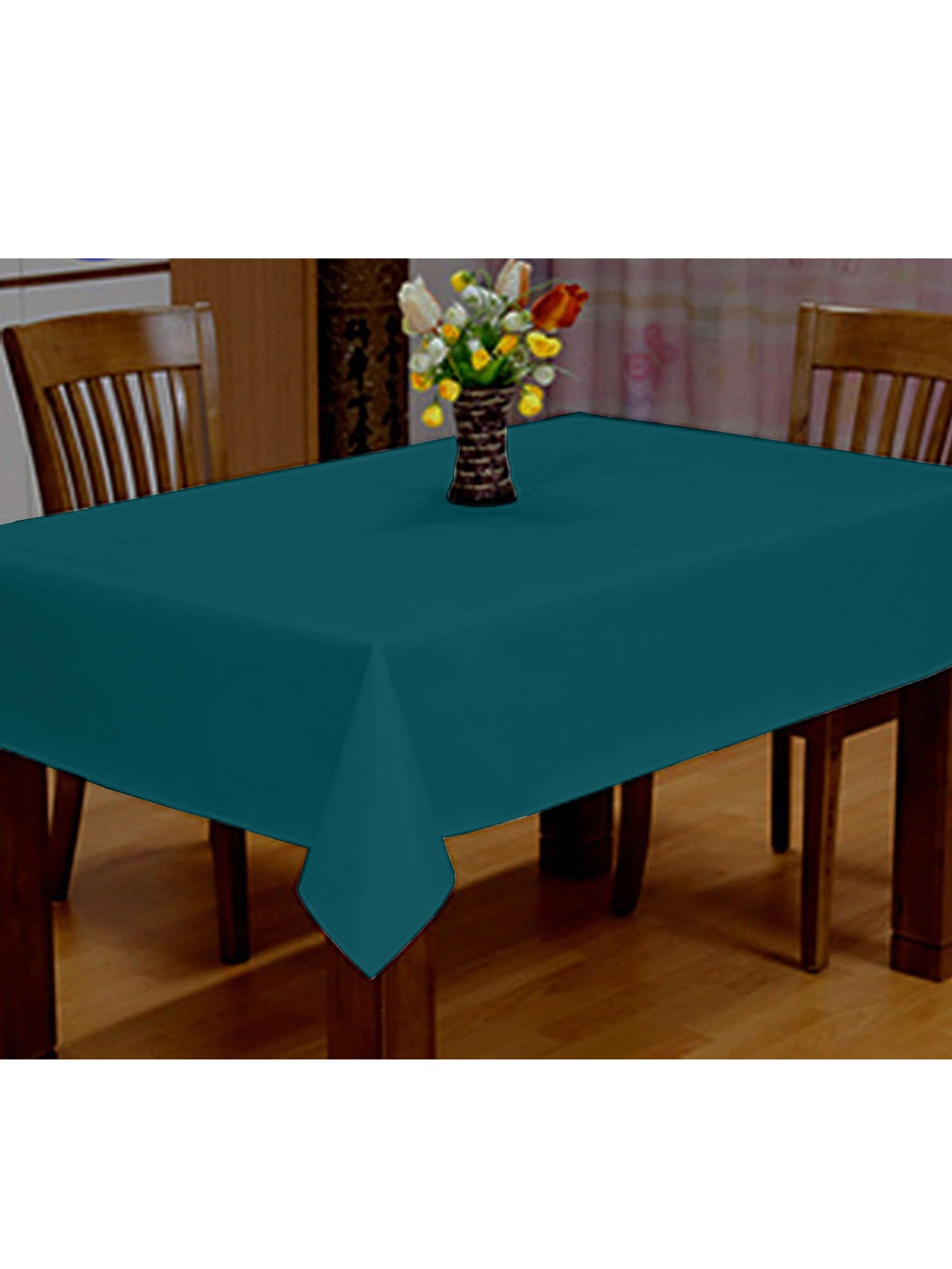 

Lushomes Green Classic Plain Cotton Dining Table Cloth