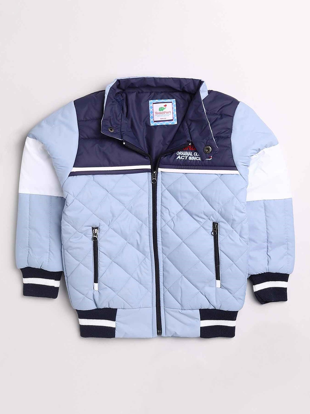 

Toonyport Boys Blue Colourblocked Lightweight Puffer Jacket