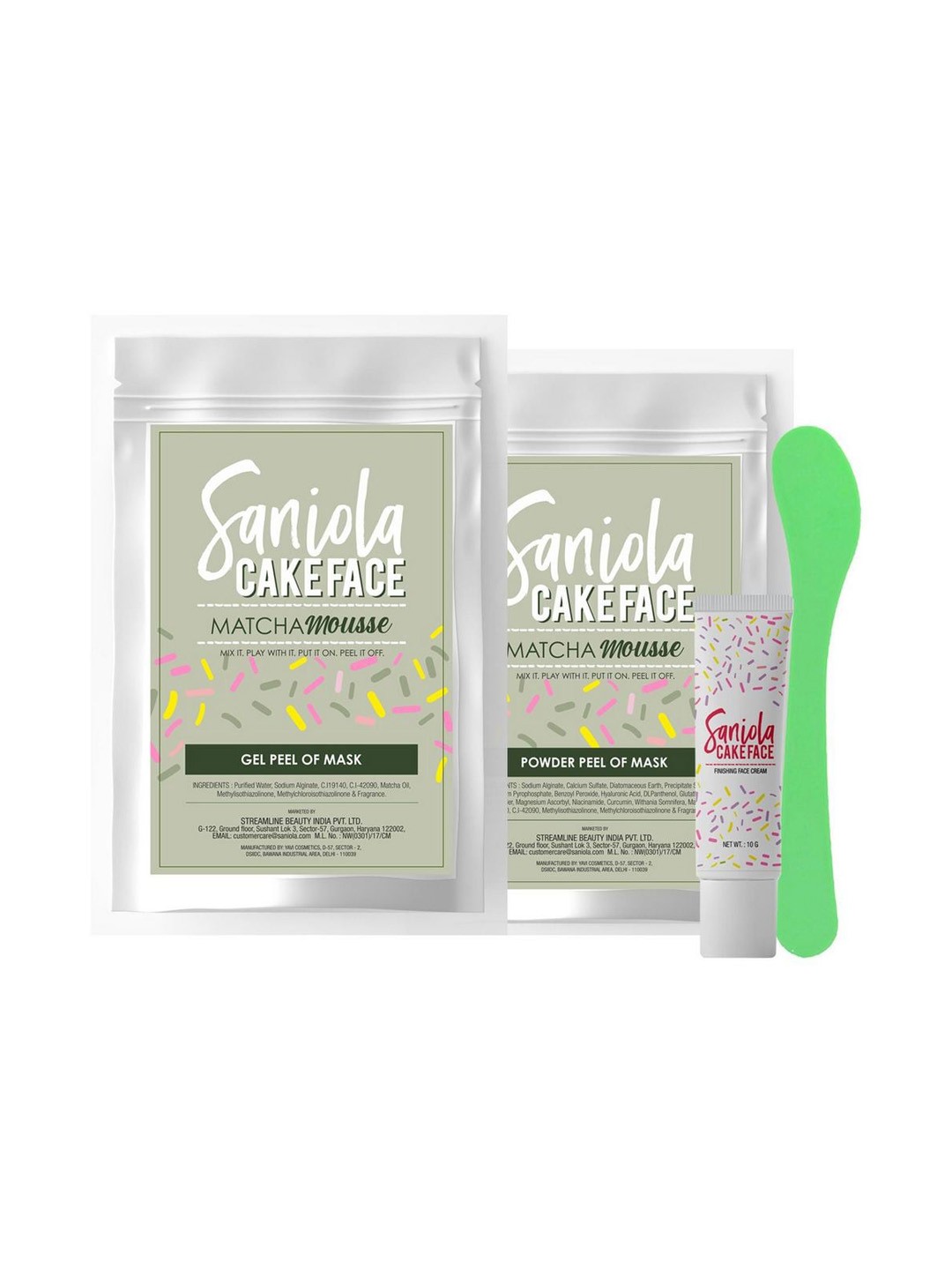 

Saniola Cake Face Matcha Mousse Peel Off Mask, Green