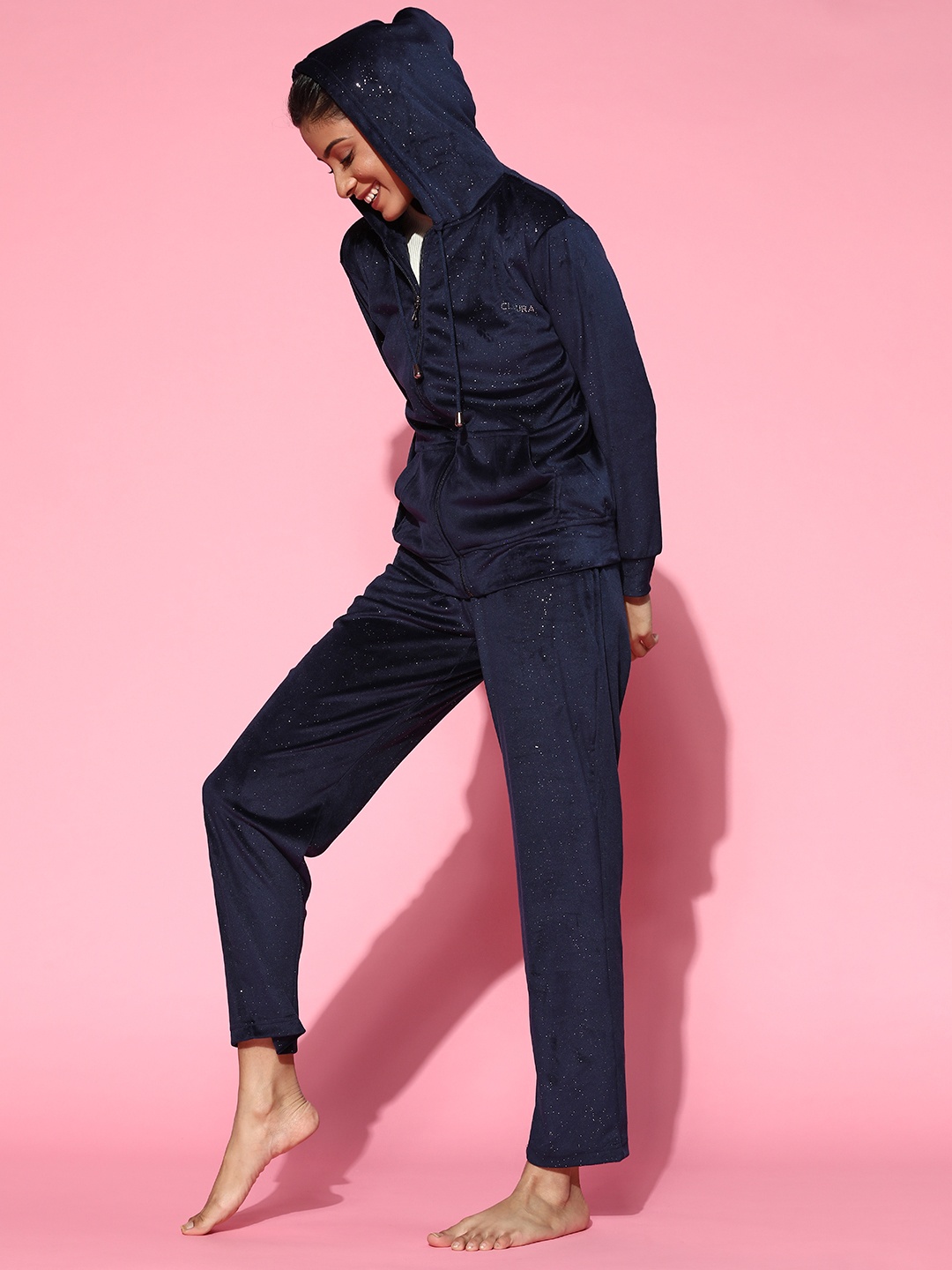 

Claura Women Navy Blue Night suit