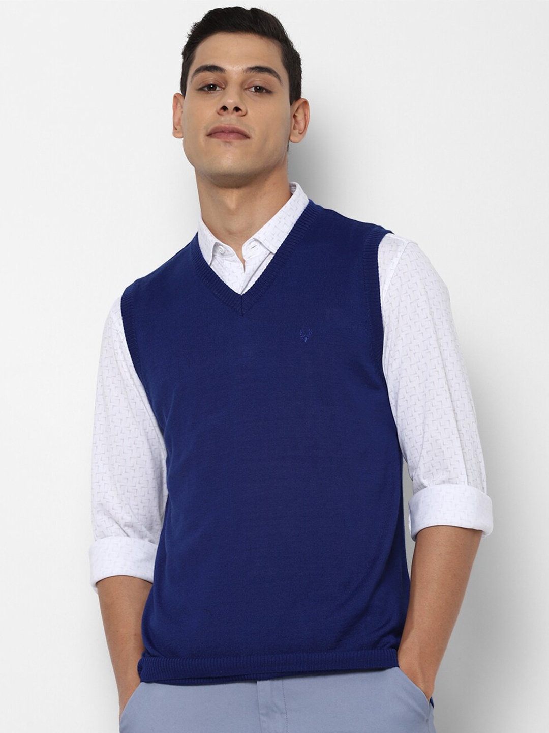 

Allen Solly Men Blue Sweater Vest