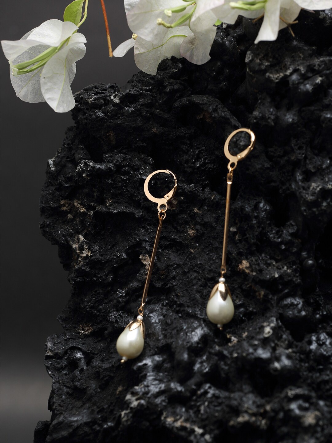 

Madame Gold-Plated Contemporary Drop Earrings