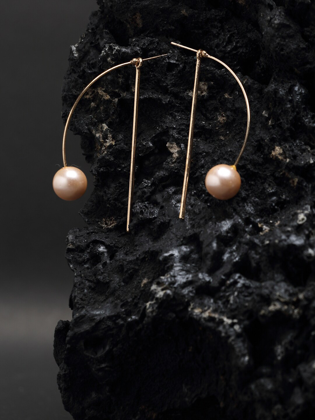 

Madame Gold-Plated Contemporary Drop Earrings